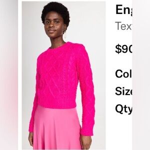 English Factory Magenta Thick Knit Sweater